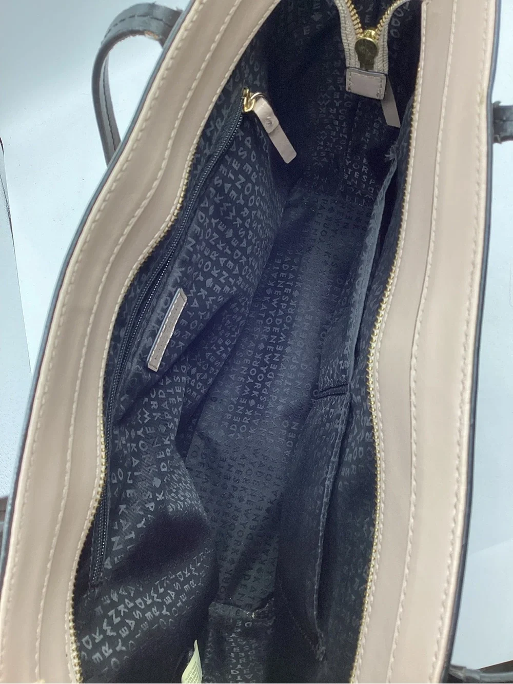 Kate Spade Sawyer Street Colorblock Tori Tote Bag in Taupe and Black